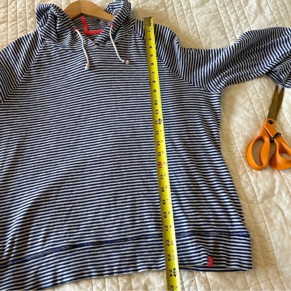 Joules Striped Marlston Cotton Knit Hooded Shirt. Size 14. - Picture 9 of 10
